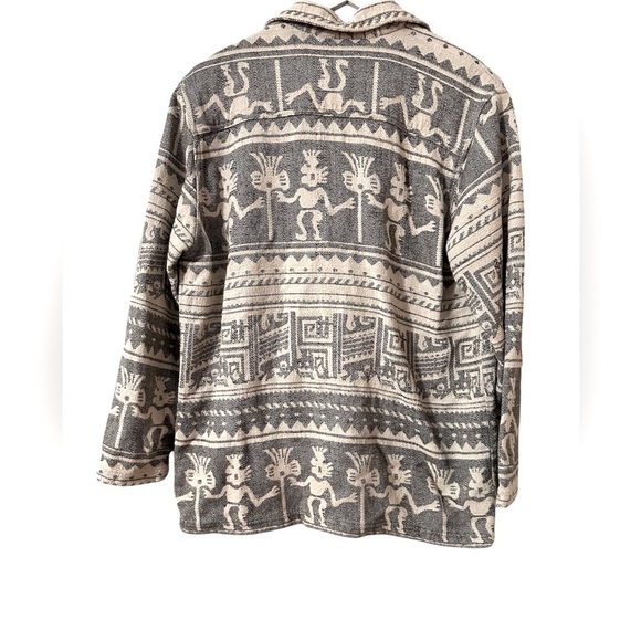 Vintage Chico’s Design aztec temple tribal woven jacket coat - Picture 2 of 3